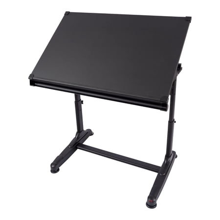 Height Adjustable Drawing and Drafting Table - Black