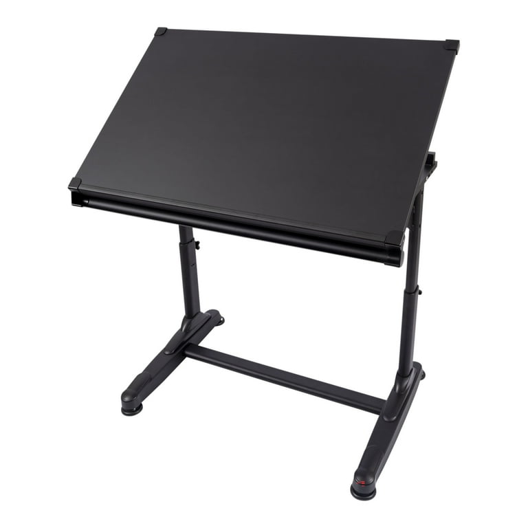 Height Adjustable Drawing and Drafting Table Black