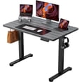 thumbnail image 1 of Height Adjustable Electric Standing Desk, 44 x 24 Inches Sit Stand Desk with Memory Function, Grey, 1 of 9