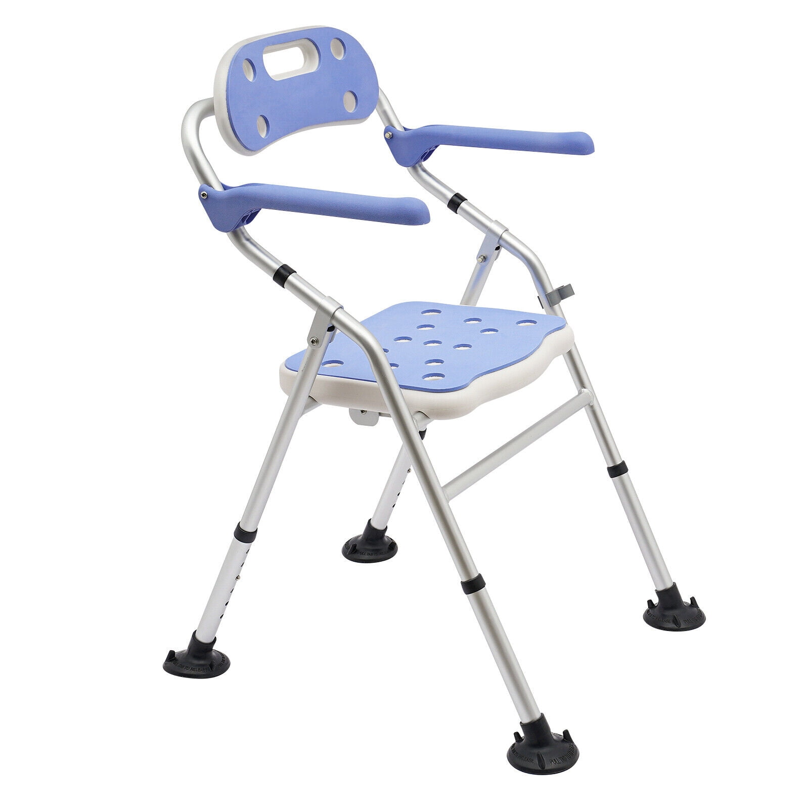 Height Adjustable Foldable Shower Seat Folding Shower Chair Bench Bath