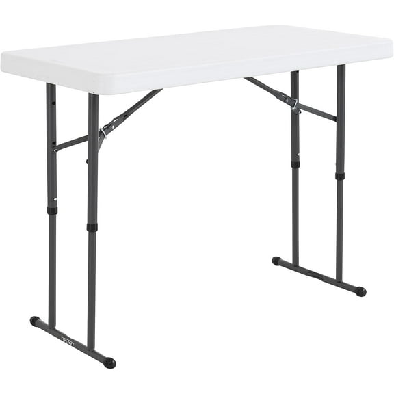 Height Adjustable Folding Utility Table, 4-Foot