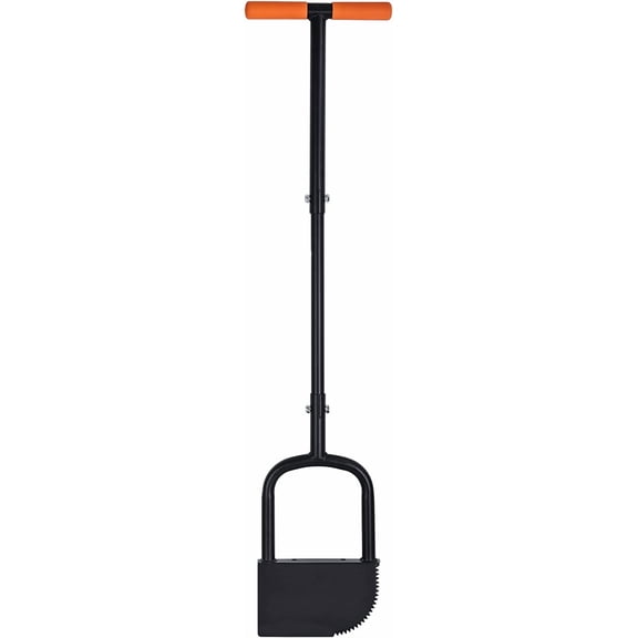 Height Adjustable Garden Edger Tool, Hand Steel Edger, Half Moon Lawn Edger, Saw-Tooth with Very Sharp Blade Manual Edger