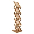 thumbnail image 1 of Height Adjustable Magazine Rack with 5 Levels of Space, Foldable and Portable Bamboo Display Rack for Books, Magazines, and Brochures, 1 of 6