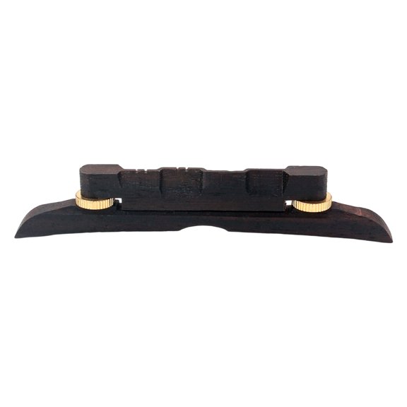 Height Adjustable Mandolin Bridge with Two Knobs Ebony Guitar Bridge for Simplified String Action Adjustments Enduring