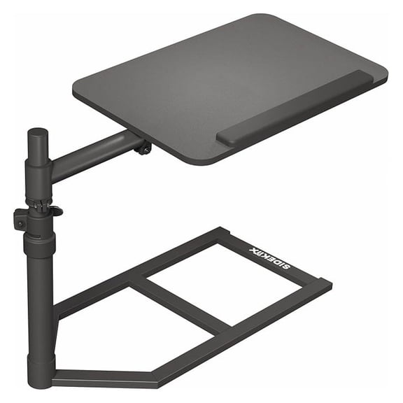 Height Adjustable Under Mattress 20 inch Bedside Desk, Works with Lofts and Beds Without Frames, Tilting Desktop, Fits Laptops, Books, and More, Black