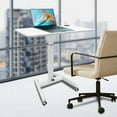 thumbnail image 1 of Height Adjustable Mobile Standing Desk with Wheels, Durable Iron Construction, Wide Tabletop for Home, Office, and Classroom Use - Easy to Move and Clean, 1 of 7