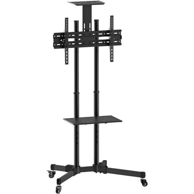 Height Adjustable Mobile TV Cart & Shelf Fits 37 70 in. Screens, TV