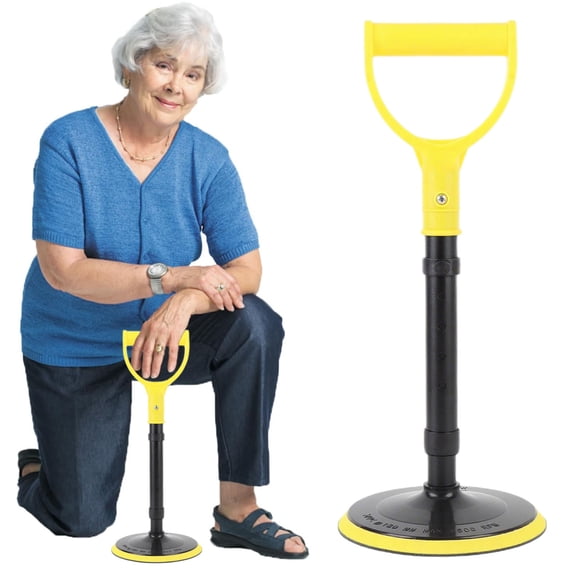 Height Adjustable Mobility Aid Tool, Standing Assist Device with 7 Inch Base, Elderly Lift Support for Indoor Outdoor Work