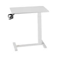 thumbnail image 1 of Height Adjustable Overbed Table - Portable Rolling Desk with Cup Holder, Sturdy Particleboard for Home & Office Use, 1 of 10