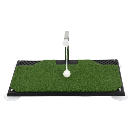 Height Adjustable Portable Golf Swing Trainer with 360° Automatic Ball Return, True Impact Practice Mat, Indoor & Outdoor Golf Club Training Simulator for Living Room, Balcony & Office