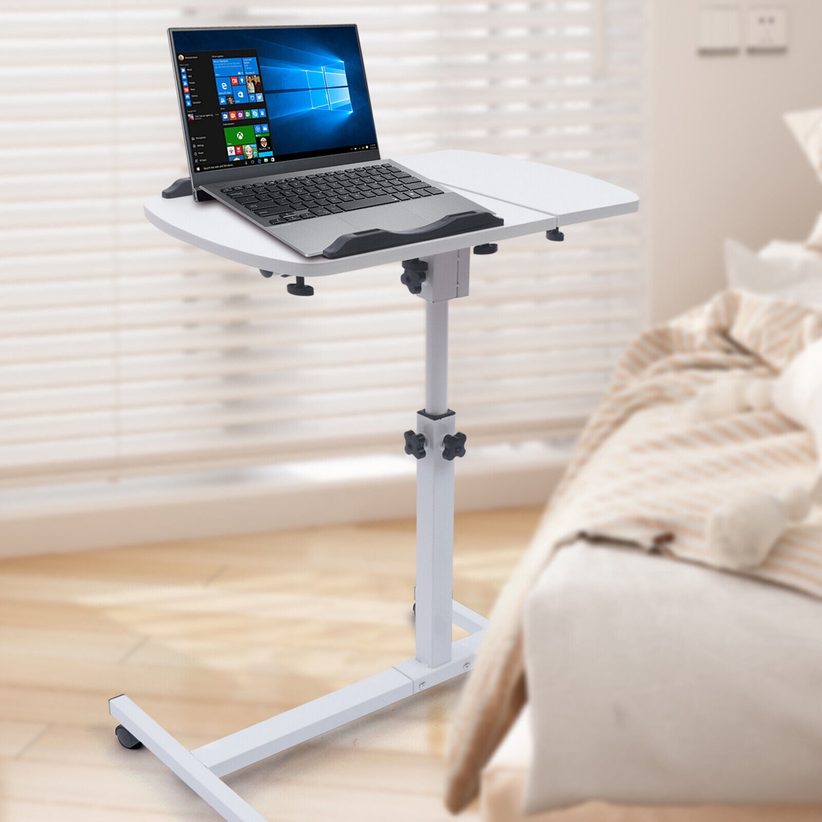 Height Adjustable Rolling Table Laptop Notebook Stand Tiltable Table ...