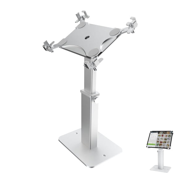 Height Adjustable Security Stand For 9.7" 13" Tablets 360 Full Rotation Heavy Duty Steel Aluminum Construction Commercial Use