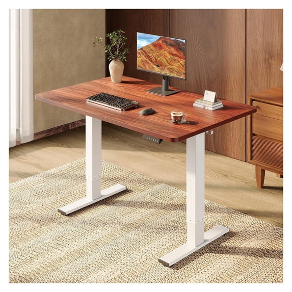 Server Users Height Adjustable Standing Desk 1 Inch Thick Piece Desktop Motorized ...