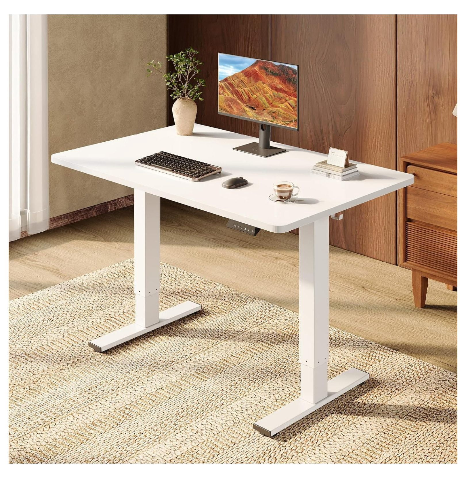 Height Adjustable Standing Desk 30 Inch Piece 1 Inch Thick Solid Wood ...