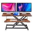 thumbnail image 1 of Height Adjustable Standing Desk 37” Wide Sit to Stand Converter Stand Up Desk Tabletop Workstation for Monitor Riser, 1 of 9