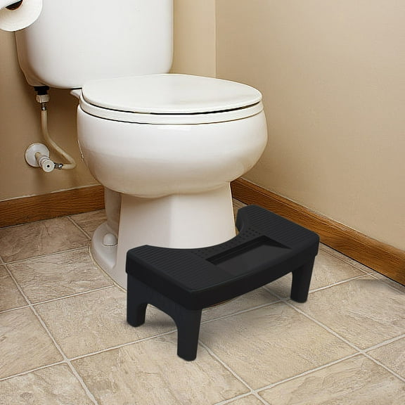 Height-Adjustable Toilet Stool, Bathroom Footrest for Squatting Position, Non-Slip Potty Stool Pad with Ergonomic Design