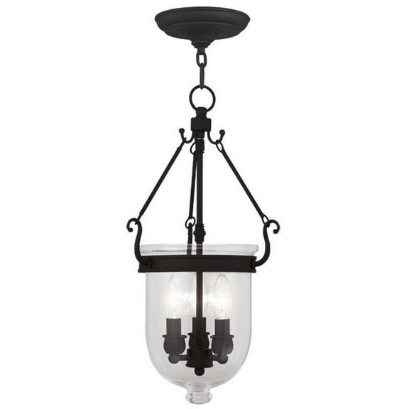Height Chain Lantern in Traditional Style 10 inches Wide By 20 inches High-Black Finish Bailey Street Home 218-Bel-1260906