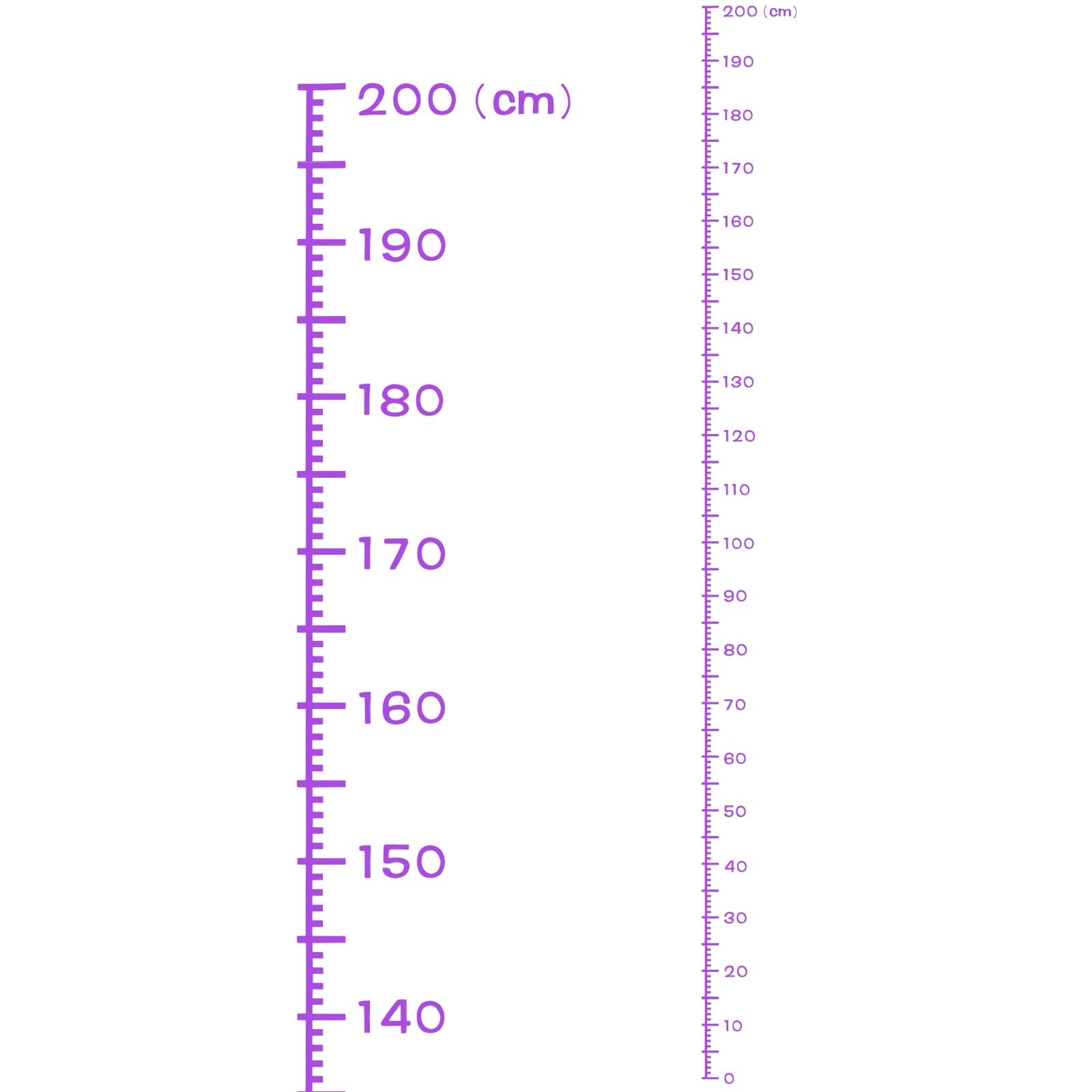 Height chart in inches and cm sale