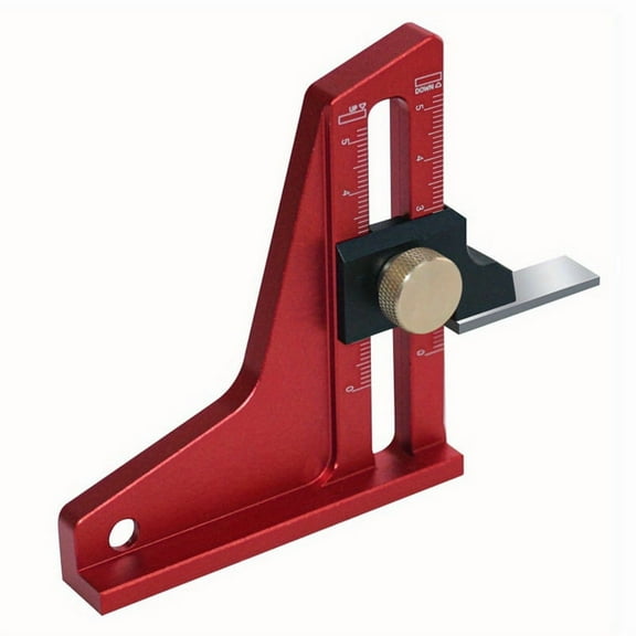 Height Gauge,Setup Adjustable Table Saw Depth Gauge - Aluminum Scales DIY Ruler Woodworking Height Measurement Tool
