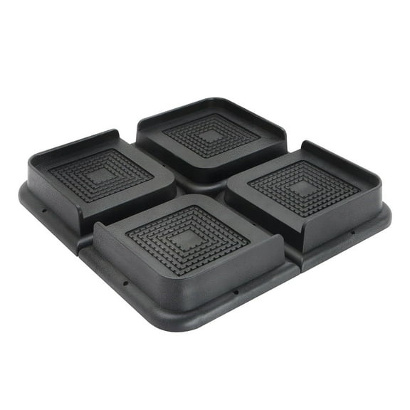 Height Increase 1 Inch Trapezoidal L-Shape Half Top Spike Bottom Rubber Strip Non-Slip Bed Feet Cabinet Feet Sofa Feet Table Feet Pad 4pcs