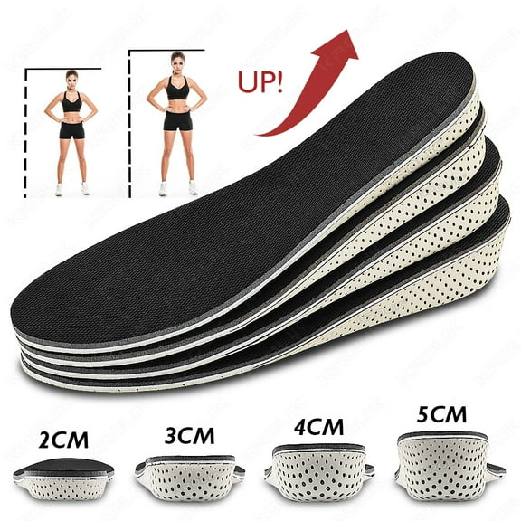 Height Increase Insole Hard Breathable 1 Pair Memory Foam Heel Lifting Inserts Shoe Lifts Shoe Pads Elevator Insoles for Unisex