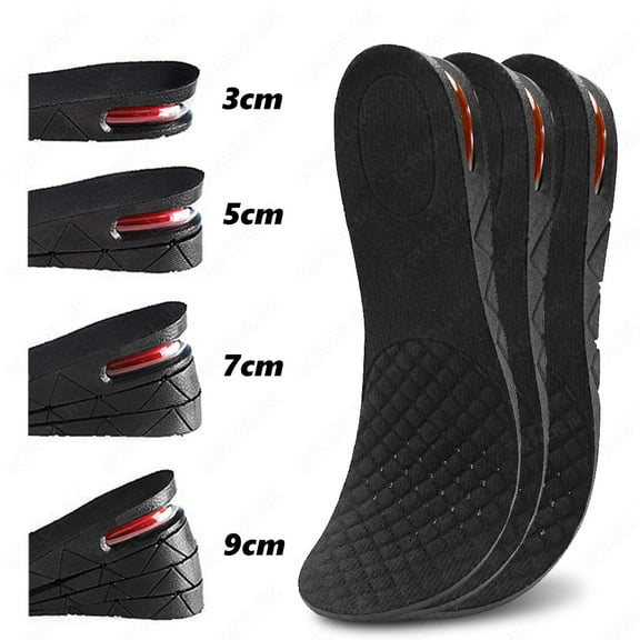 Height Increase Insoles 4 Layer 3/5/7CM Air Cushion Invisible Lift Adjustable Cut Shoe Heel Pads Insert Taller Soles Foot Pads