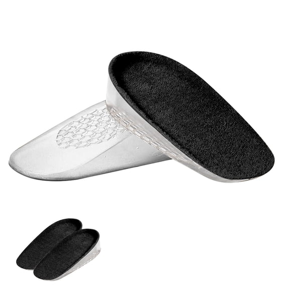 Height Increase Insoles for Men and Women, 1.4 Inch Silicone Gel Shoe Lifts, Shock Absorbing Heel Lift Inserts for Leg Length Discrepancy, Invisible Height Boost Insoles for Sneakers, Boots, Black