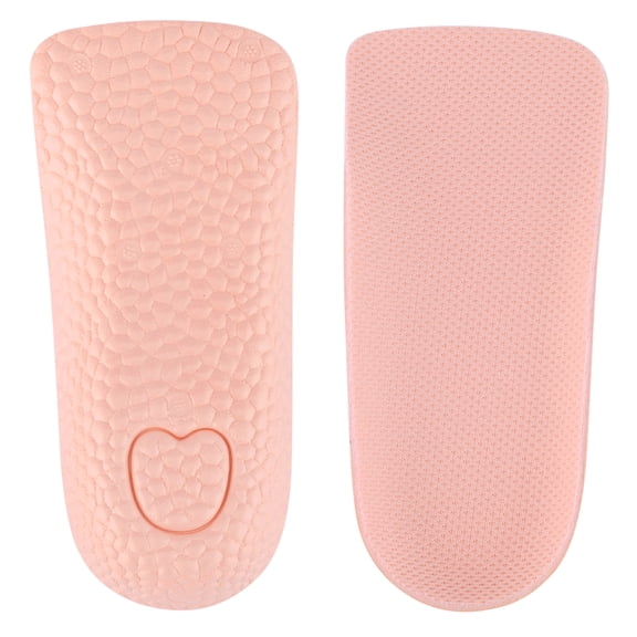 Height Increase Insoles for Men and Women, Shoe Insert Height Boosters Arch Support Orthotic High Cushions Pink 1.5CM
