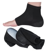Height Increase Socks,Happon 1 Pair Height Max Socks, Comfortable Height Increase Insoles,Invisible Shoe Lift Heel Pads,Height Booster Socks for Women Men Black
