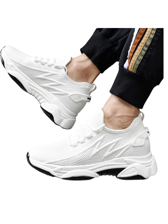 Height Increasing Shoes for Men Women, Hidden Wedge Elevator Sneakers, Breathable Mesh Platform Walking Shoes, 43