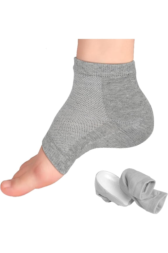 Height Max Socks, Height Max Insoles 3 inches, Invisible Shoe Lift Heel Pads, Half Height Increase Insoles, Height Increase Socks for Men and Women(3.5cm, Grey)