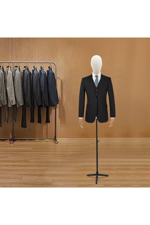 Height Posture Adjustable Male Dress Form Display Metal Stand Dress Form Tailor Exhibition Clothing Shop