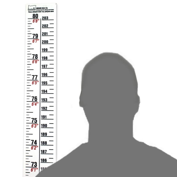 Height Rule  Fractional/Metric  80 Inch/203 Centimeter Long  White