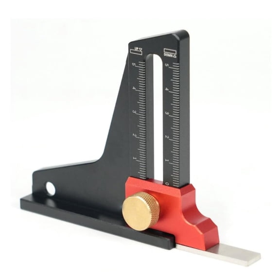 Height Ruler 0-1.97 Inch Aluminum Alloy DIY Woodworking Height Measurement Tool Woodworking Height Gauge