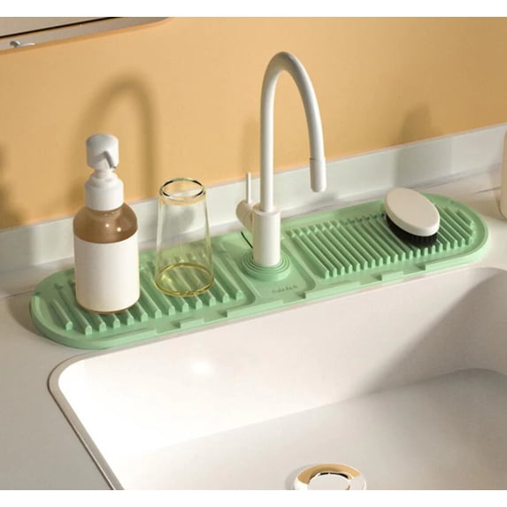 Heightened Slope Faucet Water Draining Pad