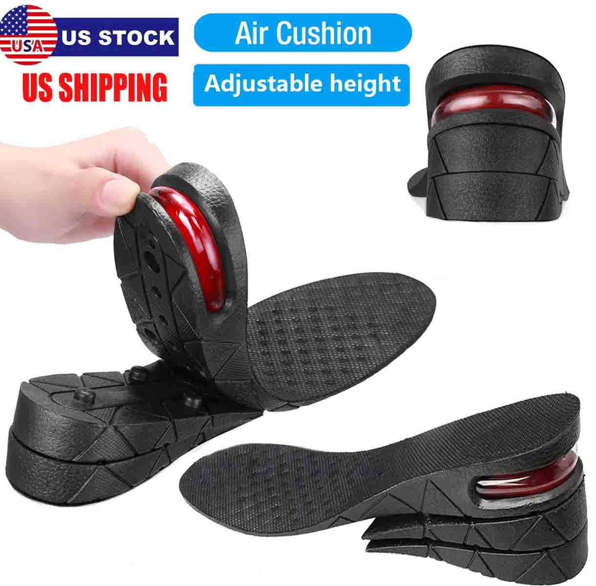 Heightening Insoles Shoe Inserts Heel Lift Inserts for Leg Length Discrepancies 3layer 7cm