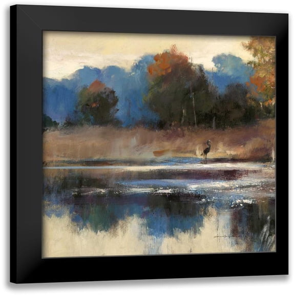 Heighton, Brent 12x12 Black Modern Framed Museum Art Print Titled - Heron Landscape 1