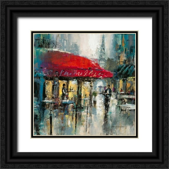Heighton, Brent 12x12 Black Ornate Wood Framed with Double Matting Museum Art Print Titled - Paris Modern 2