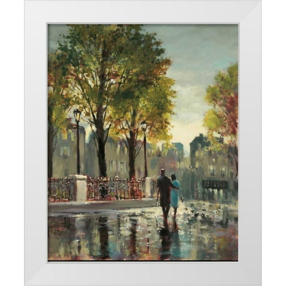 Heighton, Brent 12x14 White Modern Wood Framed Museum Art Print Titled - Boulevard Walk