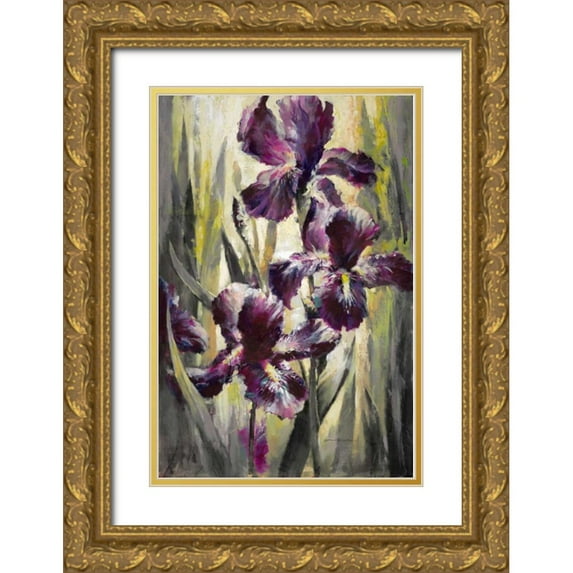 Heighton, Brent 13x18 Gold Ornate Wood Framed with Double Matting Museum Art Print Titled - Ambient Iris 1