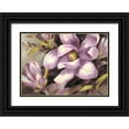thumbnail image 1 of Heighton, Brent 14x11 Black Ornate Wood Framed with Double Matting Museum Art Print Titled - Plum Magnolia Whisper, 1 of 4