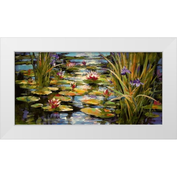 Heighton, Brent 14x9 White Modern Wood Framed Museum Art Print Titled - Water Iris