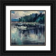 thumbnail image 1 of Heighton, Brent 15x15 Black Ornate Wood Framed with Double Matting Museum Art Print Titled - Coastal Shoreline, 1 of 4