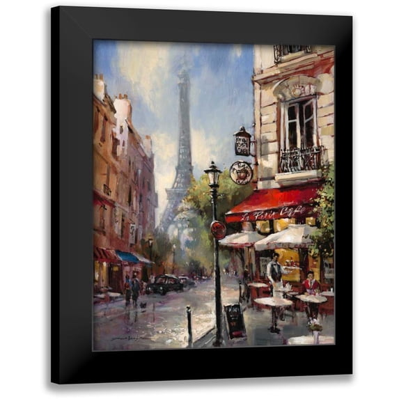 Heighton, Brent 20x24 Black Modern Framed Museum Art Print Titled - Tour De Eiffel View