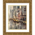 thumbnail image 1 of Heighton, Brent 25x32 Gold Ornate Wood Framed with Double Matting Museum Art Print Titled - Urban Scene, 1 of 4