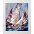 thumbnail image 1 of Heighton, Brent 26x32 White Modern Wood Framed Museum Art Print Titled - Open Sails I, 1 of 4