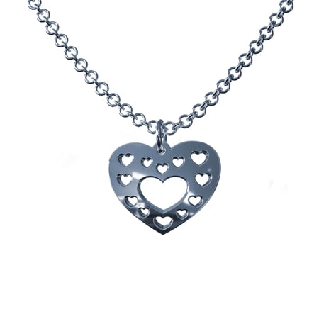 Heights Jewelers Sterling Silver Heart of Hearts – Women & Teens | 16" Sterling Silver Chain | Gift Boxed, Polished Finish | RJC Member – Responsibly Sourced Quality