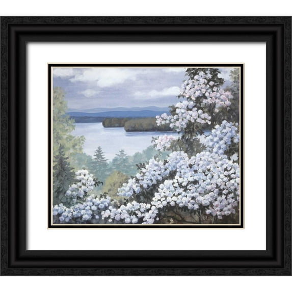 Heigl, Franz 17x15 Black Ornate Wood Framed with Double Matting Museum Art Print Titled - Water base I