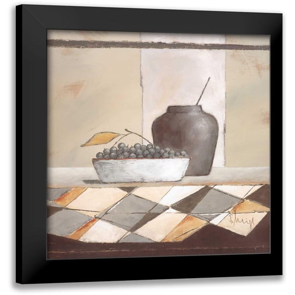 Heigl, Franz 20x20 Black Modern Framed Museum Art Print Titled - Still life in grey II