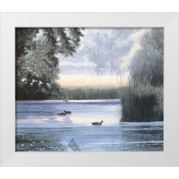 Heigl, Franz 23x20 White Modern Wood Framed Museum Art Print Titled - Water base II